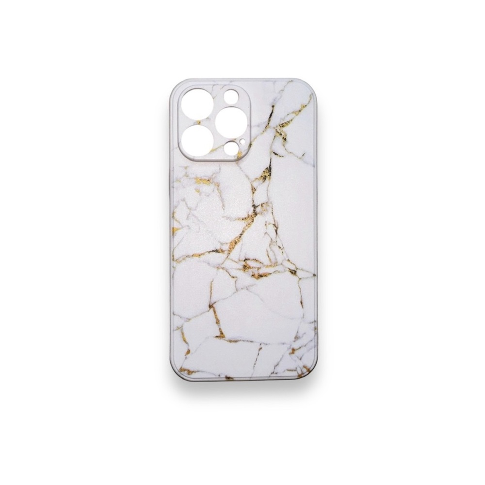 iPhone 14 Pro Max · WHITE & GOLD MARBLE PRINT PHONE CASE · UNUSED